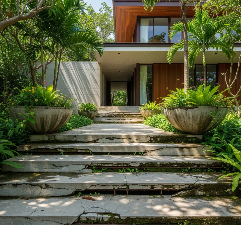 cara mengatasi tangga beton retak