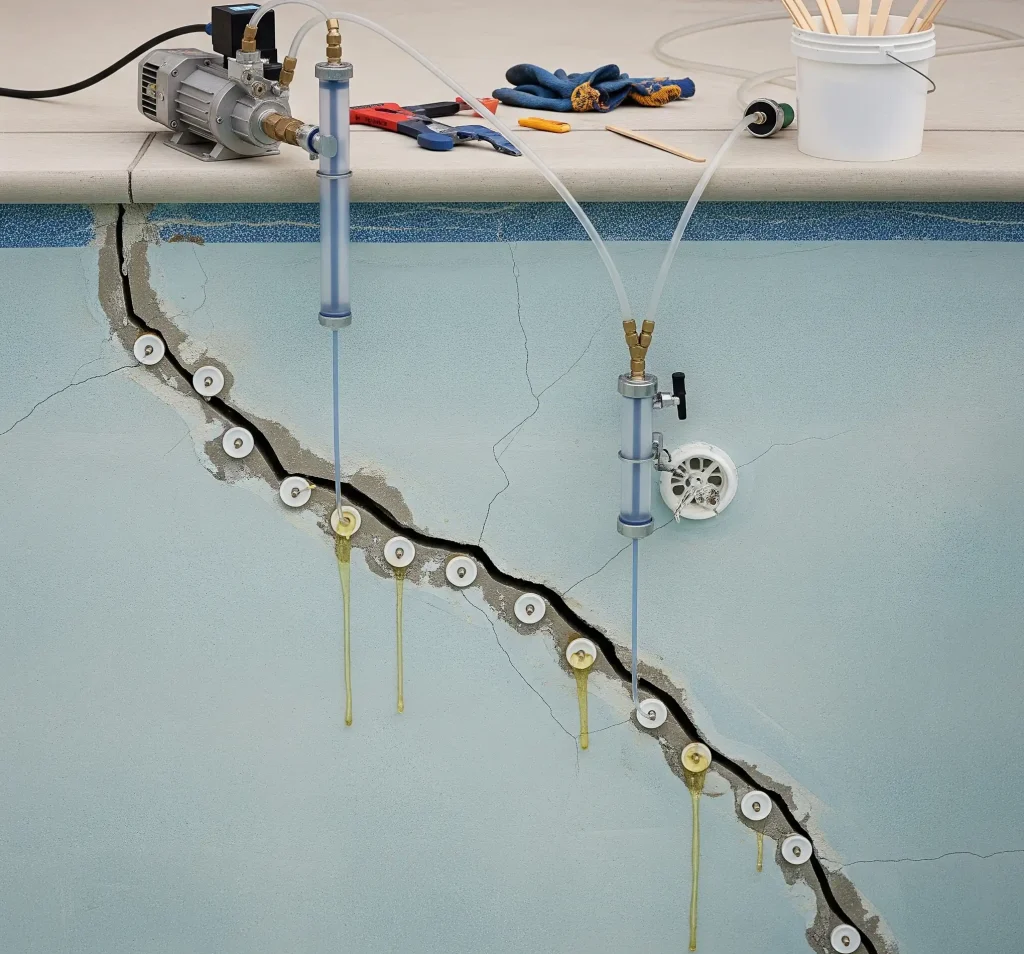 Perbaikan Kolam Renang Bocor tanpa bongkar struktur